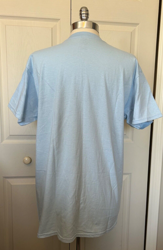 Gildan Lt Blue Peanuts Dance With Your Dog Snoopy Charlie B. Unisex L SS T-Shirt - Picture 6 of 8