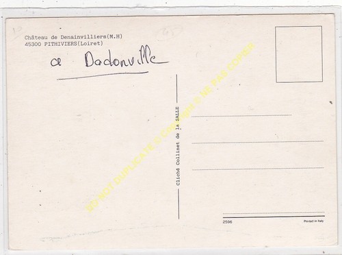 CP 45300 Dadonville Vista Aérea Castillo De Demainvilliers Edit Collinet - Bild 2 von 2