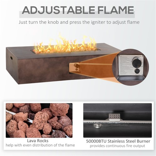 Stylish Outdoor Fire Pit Table Steel Patio Heater for Garden BBQ - Picture 6 of 7