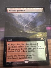 MTG Wooded Foothills Extended Art Modern Horizons 3 MH3 Regular Rare NM