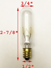 TUNGSRAM Light Bulb 15 Watts T6 Candelabra Base E12 15W 145V Clear