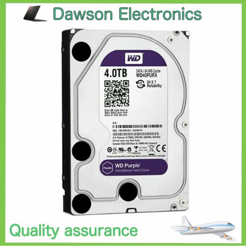 Western Digital Purple 4TB,Internal,5400 RPM,3.5 inch WD40PURX Hard Drive - Picture 1 of 5