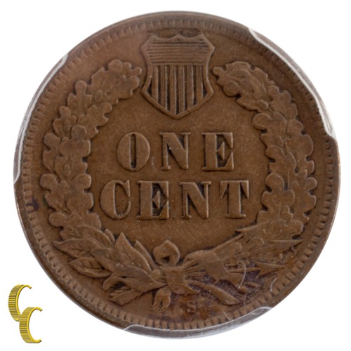 1909-S Indian Cent 1C Graded by PCGS as XF-40! Great Key Date Indian Cent! - Picture 4 of 4