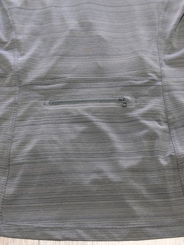 Athleta Performance Top Womens Medium Gray Short Sleeve Athletic Sports Running - Picture 5 of 10