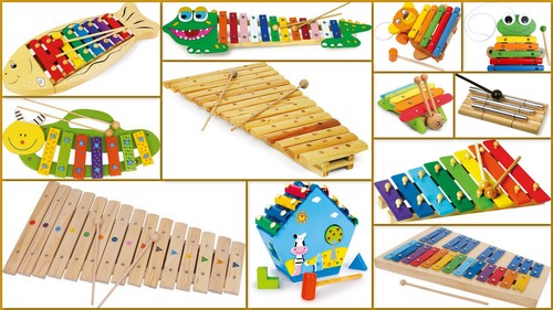 Xylophone Holz Kinder Musikinstrumente Kinder Musik Xylophon lernen NEU - Bild 1 von 12