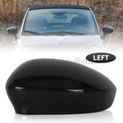 Rearview Left Side Door Wing Mirror Cover Cap Gloss Black For Fiat 500 2007-2023