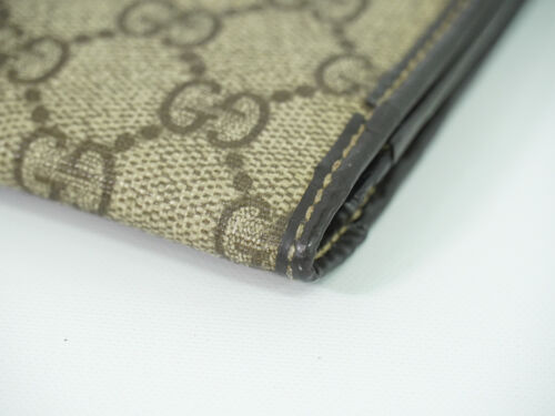 GUCCI GG Supreme Canvas 203573 Long Wallet Beige Brown Gold - Picture 5 of 10