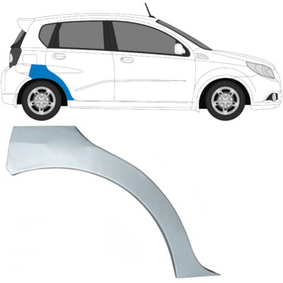 Für Chevrolet Aveo Daewoo Kalos 03-06 Radlauf reparatur blech Kotflügel Rechts