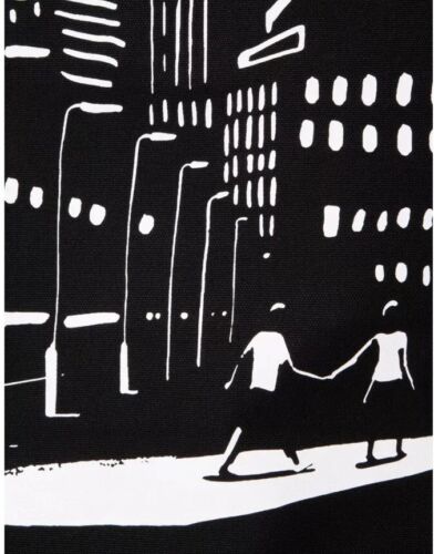 Paul Smith and Christoph Niemann Black Night Scene Print Tote RRP £350 - Picture 3 of 6