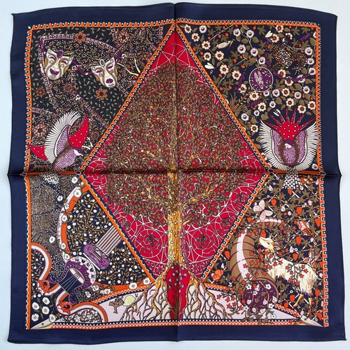 100% Pure Mulberry Silk Multicolour Scarf -Collection IX - Picture 5 of 30