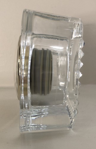 STAIGER Quartz Desk/Mantle Clock 4.7” French Lead Crystal West Germany W/Battery - Picture 5 of 12