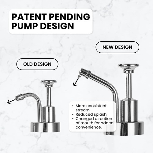 Gold Coffee Syrup Dispenser Set of 4 – Elegant Pump Dispensers for Coffee Bars - Picture 8 of 11