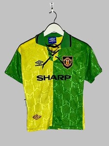 ウェア Manchester United 1992/94 Away Uniform Manchester Utd 92/94 Away 3rd Shirt Newton Heath Green