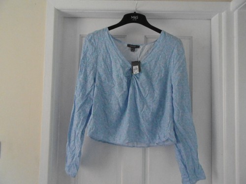 Primark Size 14 Blue Mix Long Sleeve Top. New