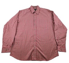 Eddie Bauer Men's Size XL Tall Red Check Long Sleeve Shirt Wrinkle Resistant