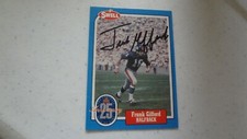 1988 SWELL FOOTBALL GREATS HALL OF FAME FRANK GIFFORD  AUTOGRAPHED FOOTBALL CARD