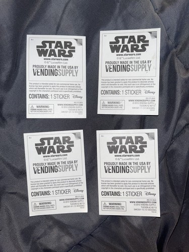 STAR WARS VENDING STICKER Lot 4/ 12 STICKERS 2015 - Picture 2 of 2