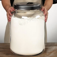 Large Storage Glass Jars with Metal Lids, 5.5 Gallon (21000 ML) Canisters - Supe