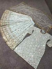 Indian Party Wear Look Faux Georgette Kurta Palazzo With Dupatta For Women