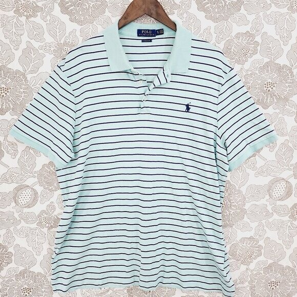 Polo Ralph Lauren Men's Golf Polo Shirt Striped Size XL 7858