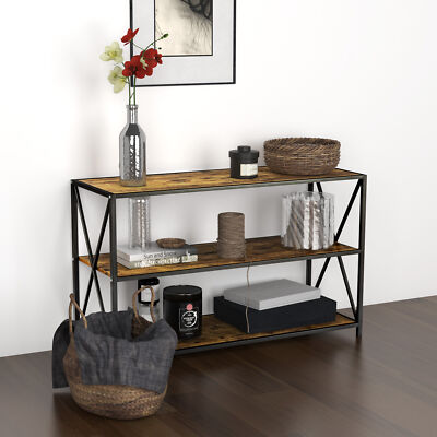 3 Tier Rustic Entryway Table Console Side Sofa W Open Rustic Entryway Table Console