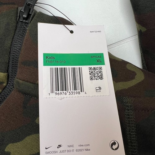 Nike Tech Fleece 'Camo' FN9118-010 Kids Hoodie Multi-Size - Picture 3 of 7