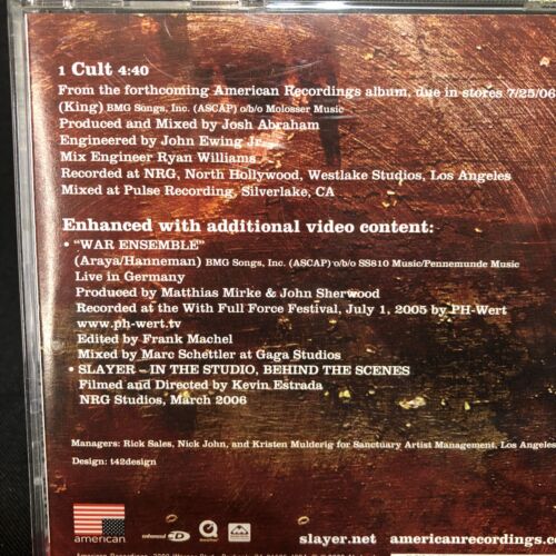 Slayer Eternal Pyre Promo CD DVD Single - 2006 - Metal Hardcore - Imagen 3 de 6