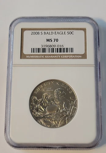2008-S MS70 Commemorative Half Dollar Bald Eagle NGC Brown Label 58