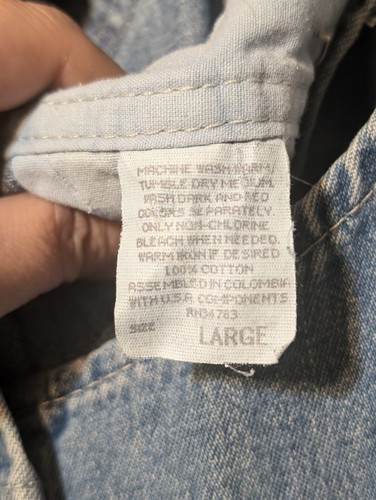 Vintage 90s Lee Riveted Dungarees Overalls Size Large - Bild 6 von 8
