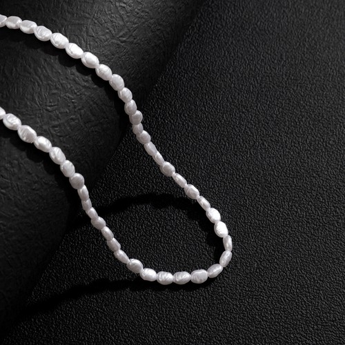 Men's and Women's Irregular Pearl Necklaces Fashionable Collarbone Chain Jewelry - Picture 5 of 12