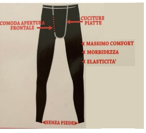 Calzamaglia Uomo Pile termica sport MERITEX Mutande lunghe invernali gamba lunga - 第 5/7 張圖片
