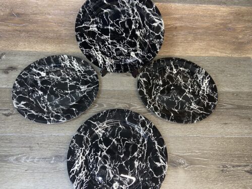 VTG Sterling China Restaurant Ware 11.75”Dinner Plates Marble Design~Set Of 4 - Picture 4 of 11