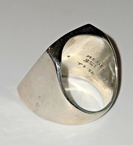 VTG HEAVY 15g Sterling Silver "TREE OF LIFE" Adam & Eve Signet Ring TL-66 Mexico - Picture 8 of 8