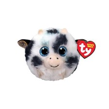 TY Puffies (Beanie Balls) Plush - MOOPHY the Cow (3 inch) MWMTs Stuffed Toy