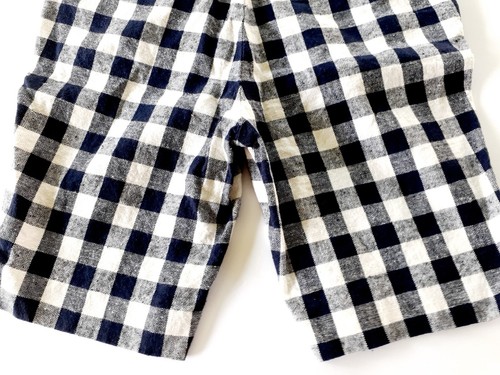Crewcuts Boys Shorts Gingham Suit Thompson Navy White Linen Size 8 - Picture 10 of 10