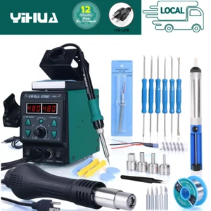 YIHUA 8786D-I 2 en 1 Station de soudage à chaud Air Station de retravail des pistolets à diluer