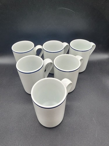 Dansk Bistro Christianshavn Blue Set of 6 Mugs cups - Picture 3 of 7