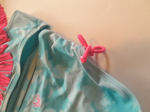 Girls Bikini 2pc Justice Set Nwt Size 10 With Neon Pink Fringe - Picture 15 of 15