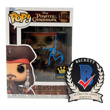 JOHNNY DEPP SIGNED AUTOGRAPH PIRATES OF THE CARIBBEAN FUNKO 1382 BECKETT BAS COA