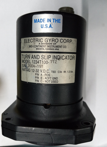 Overhauled Electric Gyro P/N# 1234T100-7TZ TURN AND SLIP INDICATOR - Picture 4 of 6