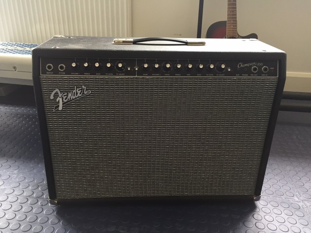 Fender Mustang 1 V2 >> Fender Champion 100 Guitar Amplifier 2x12 Combo Modelling Amp Fender Mustang 1 V2 >> Fender Champion 100 Guitar Amplifier 2x12 Combo Modelling Amp