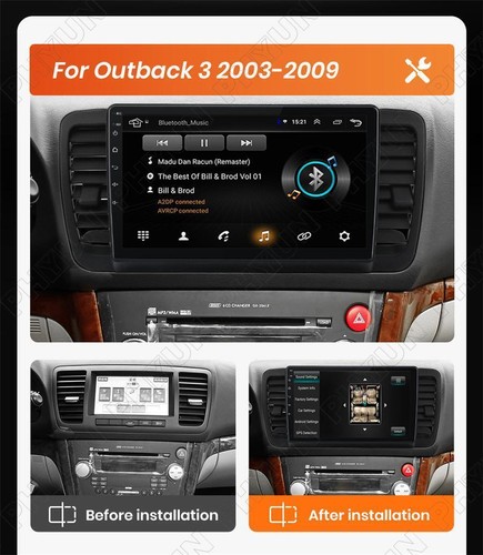9'' For Android 10.1 1+16GB Radio GPS Navigation For Subaru Legacy Outback 03-09 - Picture 5 of 11