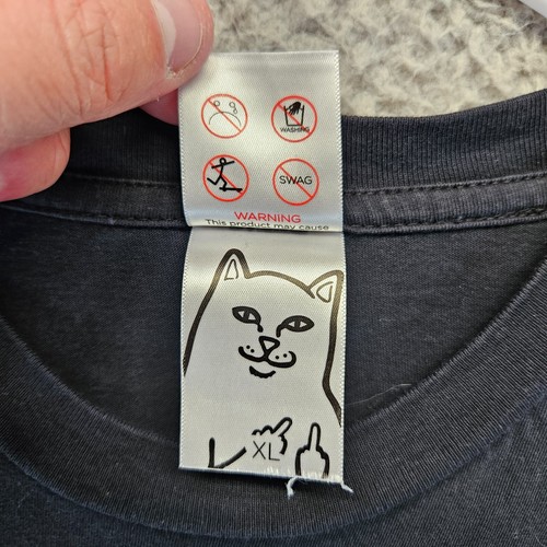 Ripndip Industries T-Shirt Mens XL Black Logo Tee Short SLeeve Crewneck - Picture 5 of 9