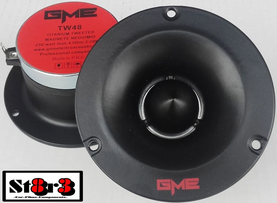GME TW48 COPPIA TWEETER 500W 4ohm TW 10cm NEODIMIO CONDENSATORI POLIESTE SPL