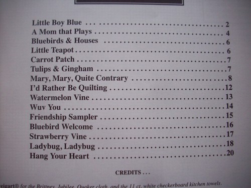 Buttoned with Love Children poem Bluebirds cross stitch pattern Stoney Creek 122 - Picture 5 of 5