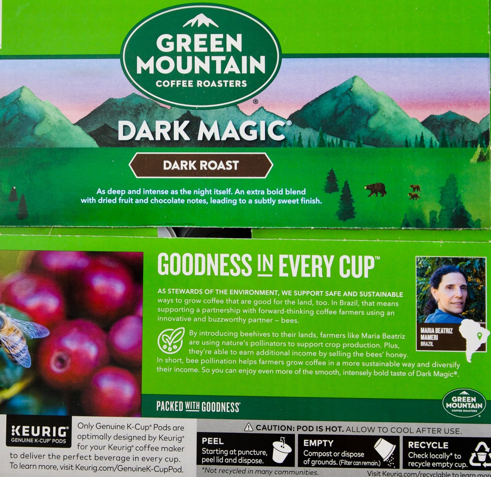 Green Mountain Dark Magic Dark Roast Coffee 100% Arabica, Keurig K-Cup ...