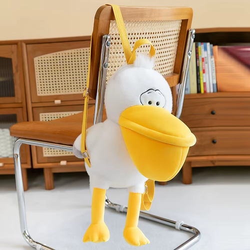 55CM Lovely Pelican Plush Backpack Toy Cute Waterfowl Dolls Creative Backpack fo - Picture 6 of 12