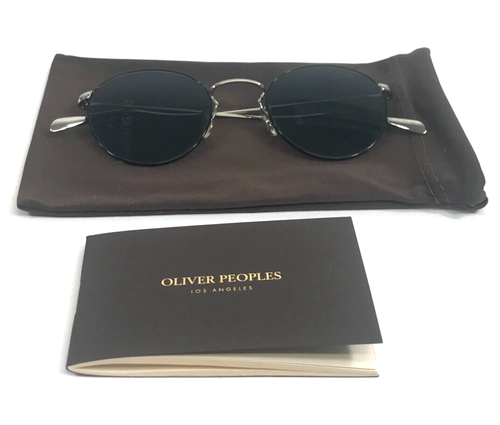 Oliver Peoples Sunglasses OVOV1186S 5306R5 Coleridge Sun Silver Black with Grey - Picture 2 of 12