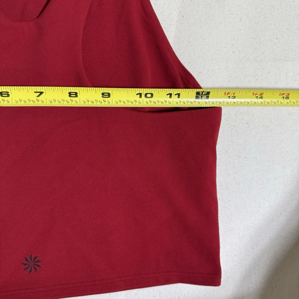 Sujetador deportivo Athleta para mujer Top corto rojo entrenamiento correr yoga CrossFit talla XS Foto 4 de 4