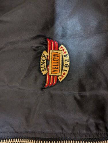Swingster Black Bomber Yellow Trucking Jacket XL Vintage Style Mens Coat - Picture 4 of 6